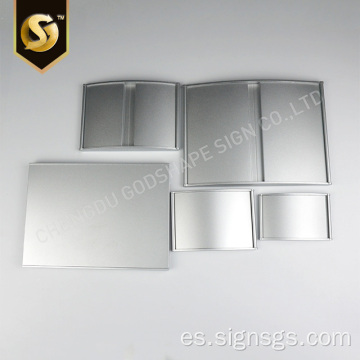 Letrero de perfiles de placa curvada de aluminio de placa de puerta de oficina